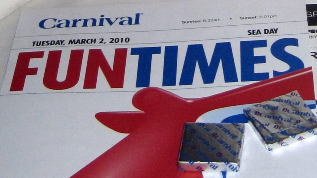 Carnival Cruise Line brings back Fun Times newsletter for guests